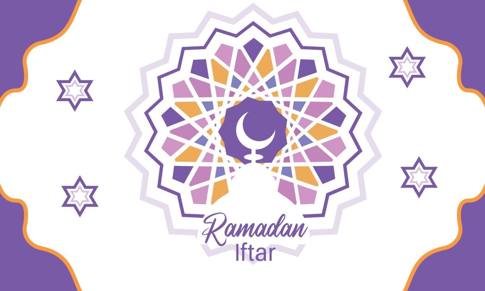 Ramadán iftar fondo vector libre