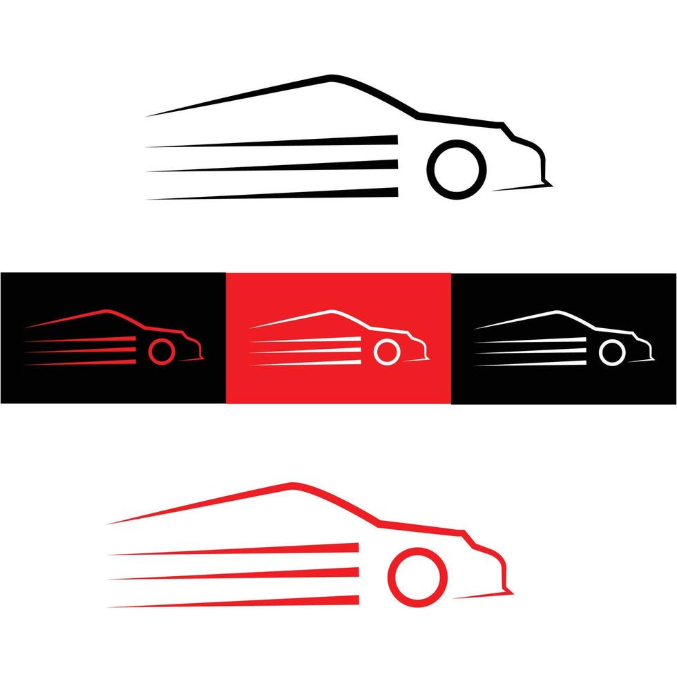 icono de coche rápido aislado sobre fondo blanco vector