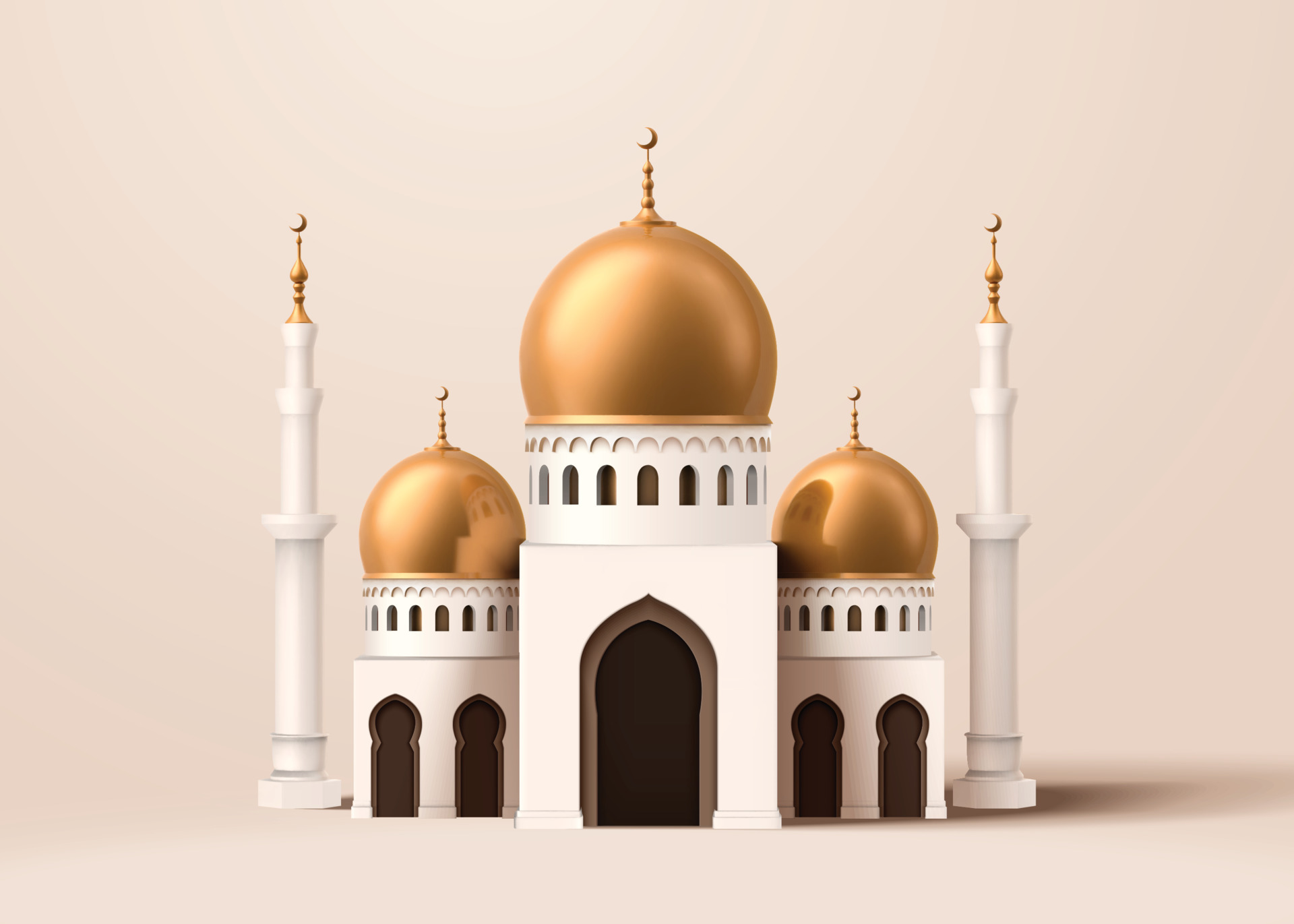 clipart masjid 3d