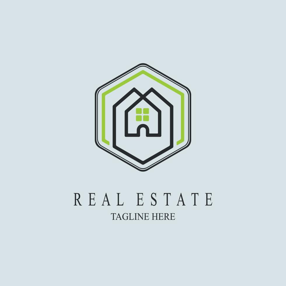 diseño de plantilla de logotipo de casa inmobiliaria para marca o empresa y otros vector