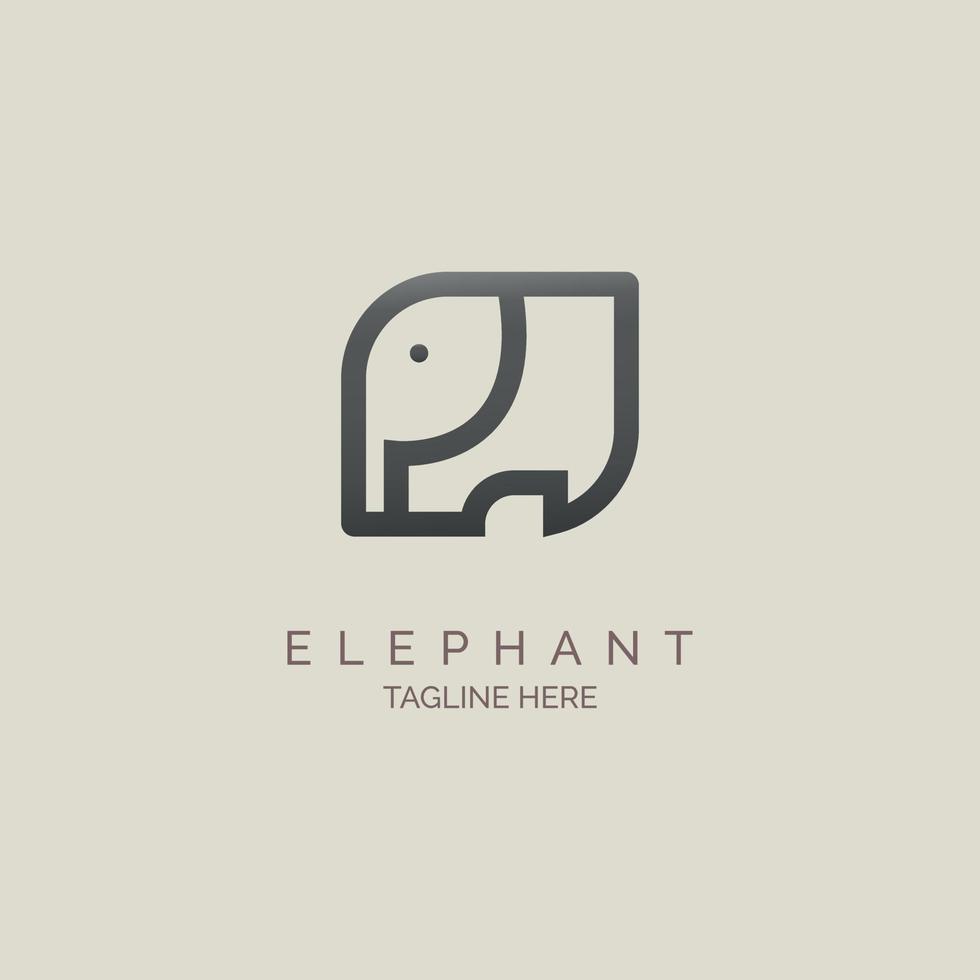 Elephant logo icon template design for brand or company and other