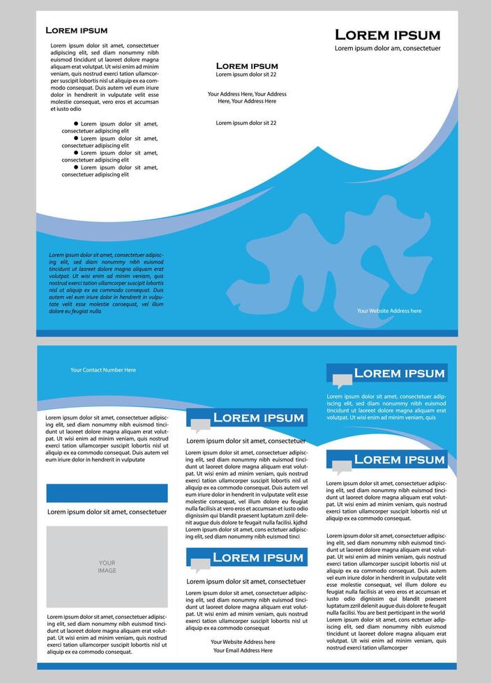 Trifold Business Brochure Design vector