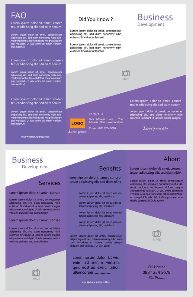 Trifold Business Brochure Design vector