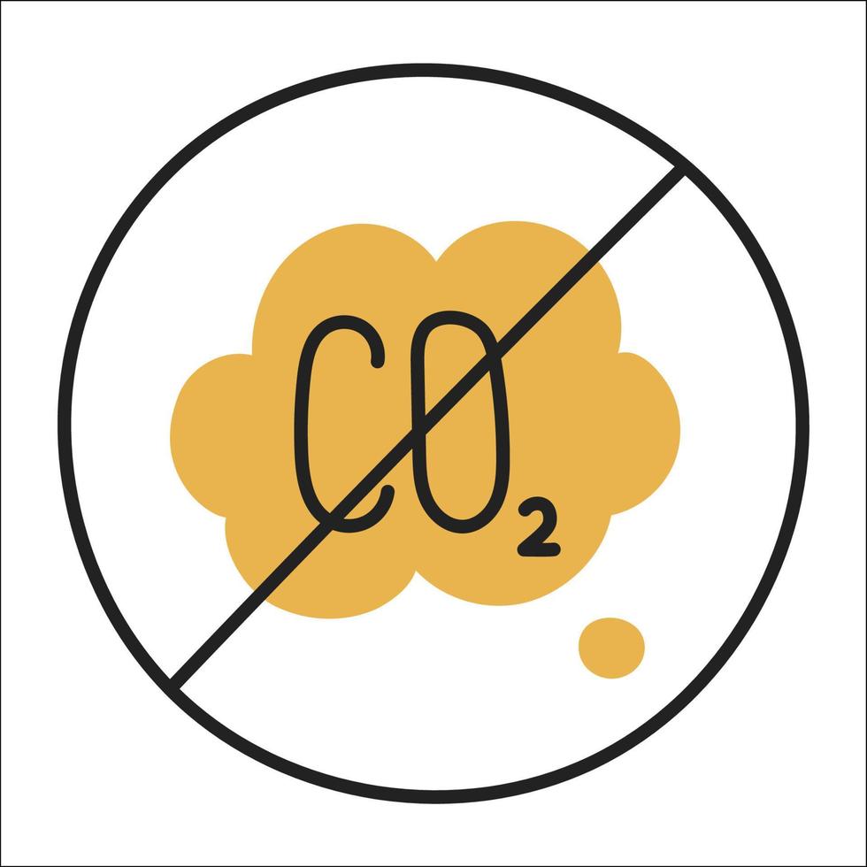 carbon free. hand drawn EV doodle icon. vector