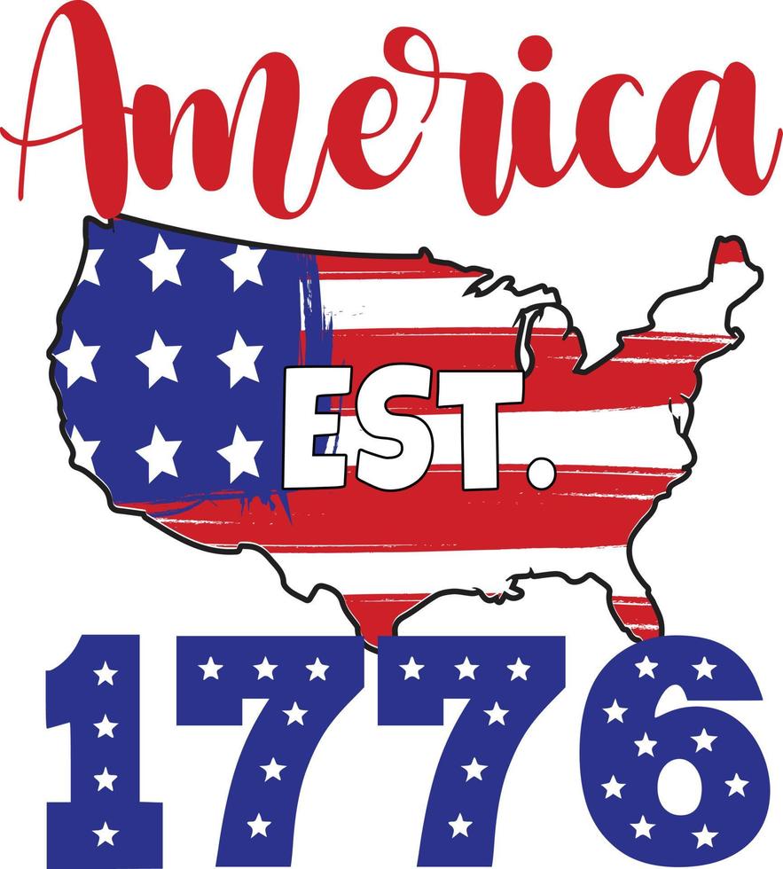 American independence day design. Memorial Day t-shirt design. vector