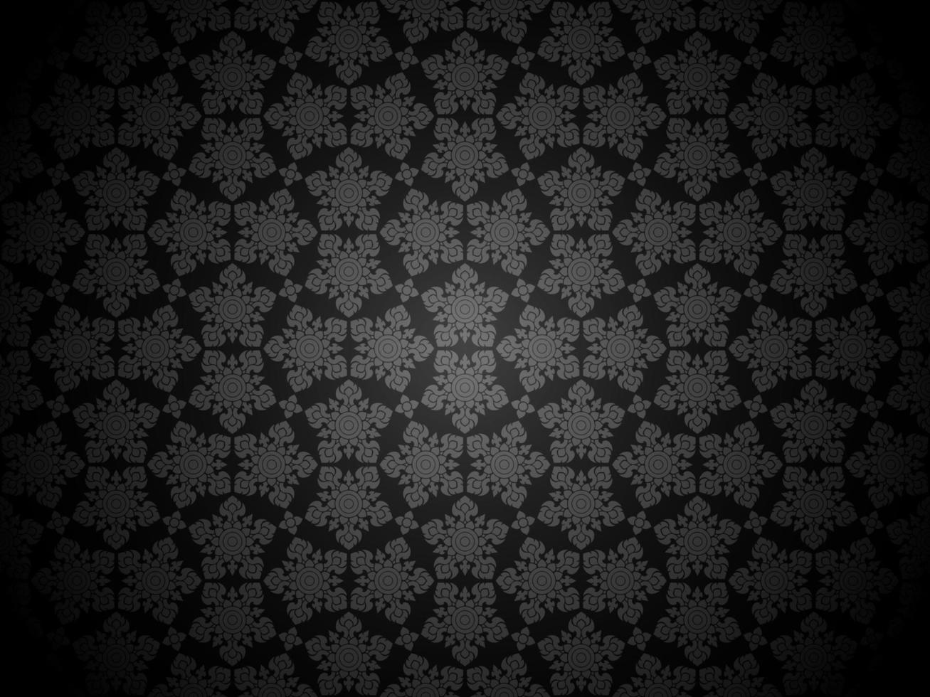 Damask Style Thai Art Pattern Background Pentagon Shape vector