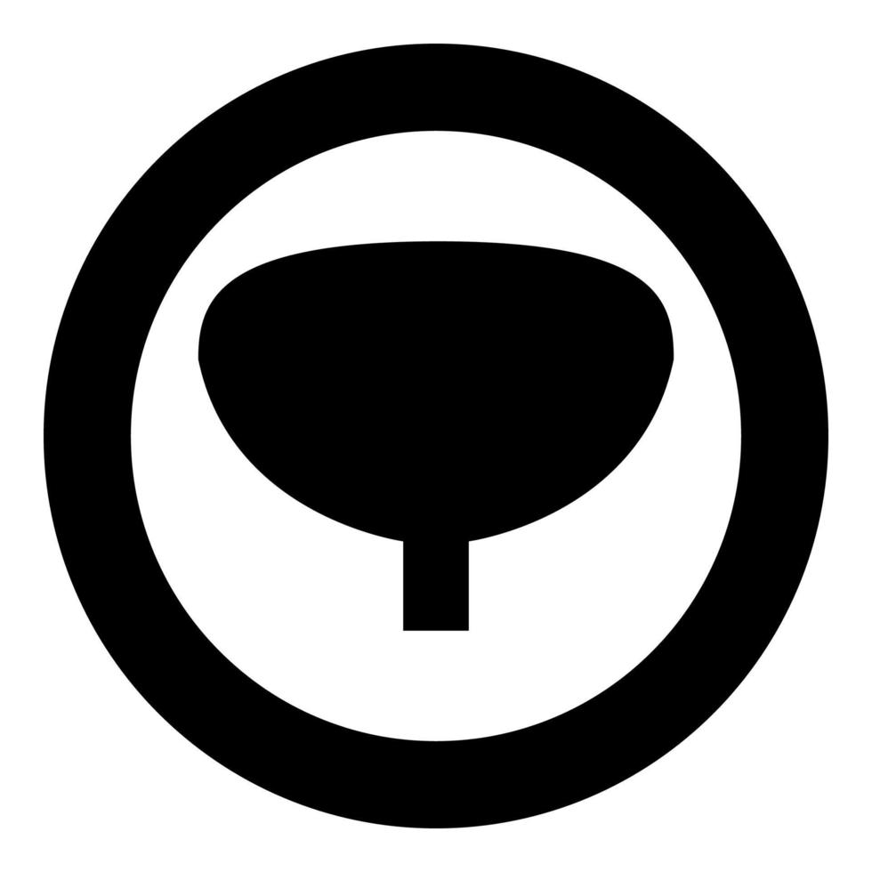 Bladder the black color icon in circle or round vector