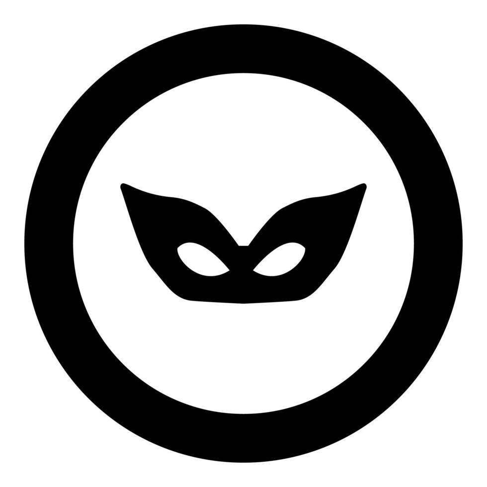 Mask the black color icon in circle or round vector