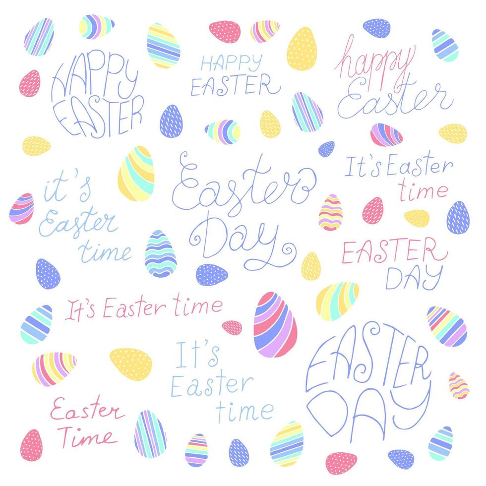 Color image with egg and the inscription Happy Easter and wishing you Happy Easter vector