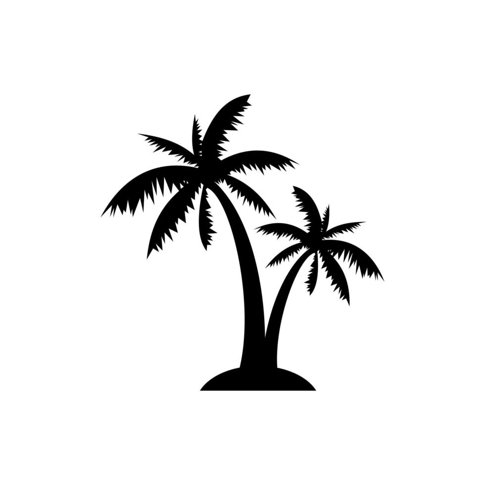 Palm tree logo. Palm tree silhouette. Palm tree icon vector. Palm tree simple sign. Palm logo vector. Palm tree design illustration. vector