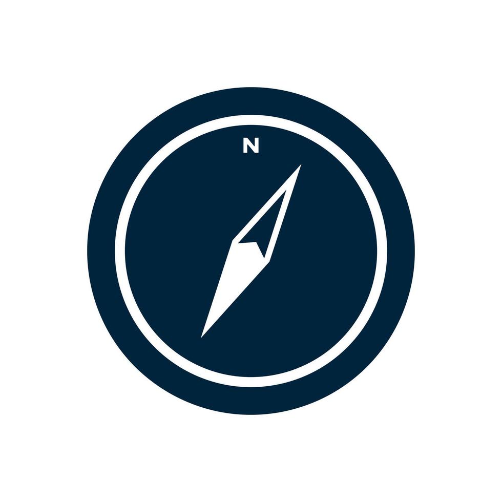 icono de brújula. vector de icono de brújula aislado sobre fondo blanco. diseño moderno del logotipo de la brújula, signo simple del icono de la brújula.
