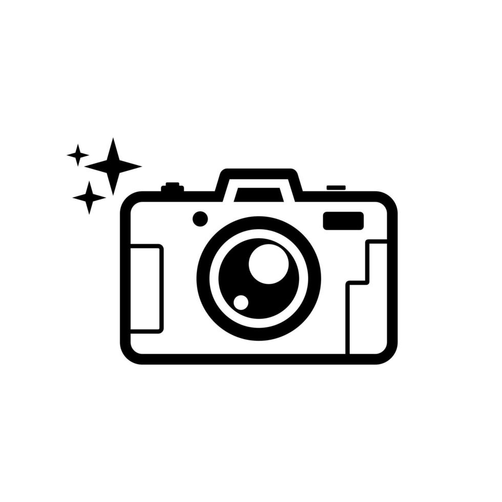 iconos de la cámara de fotos. ilustración de diseño de vector de icono de cámara fotográfica. signo simple de cámara de fotos. vector del logotipo de la cámara de fotos.