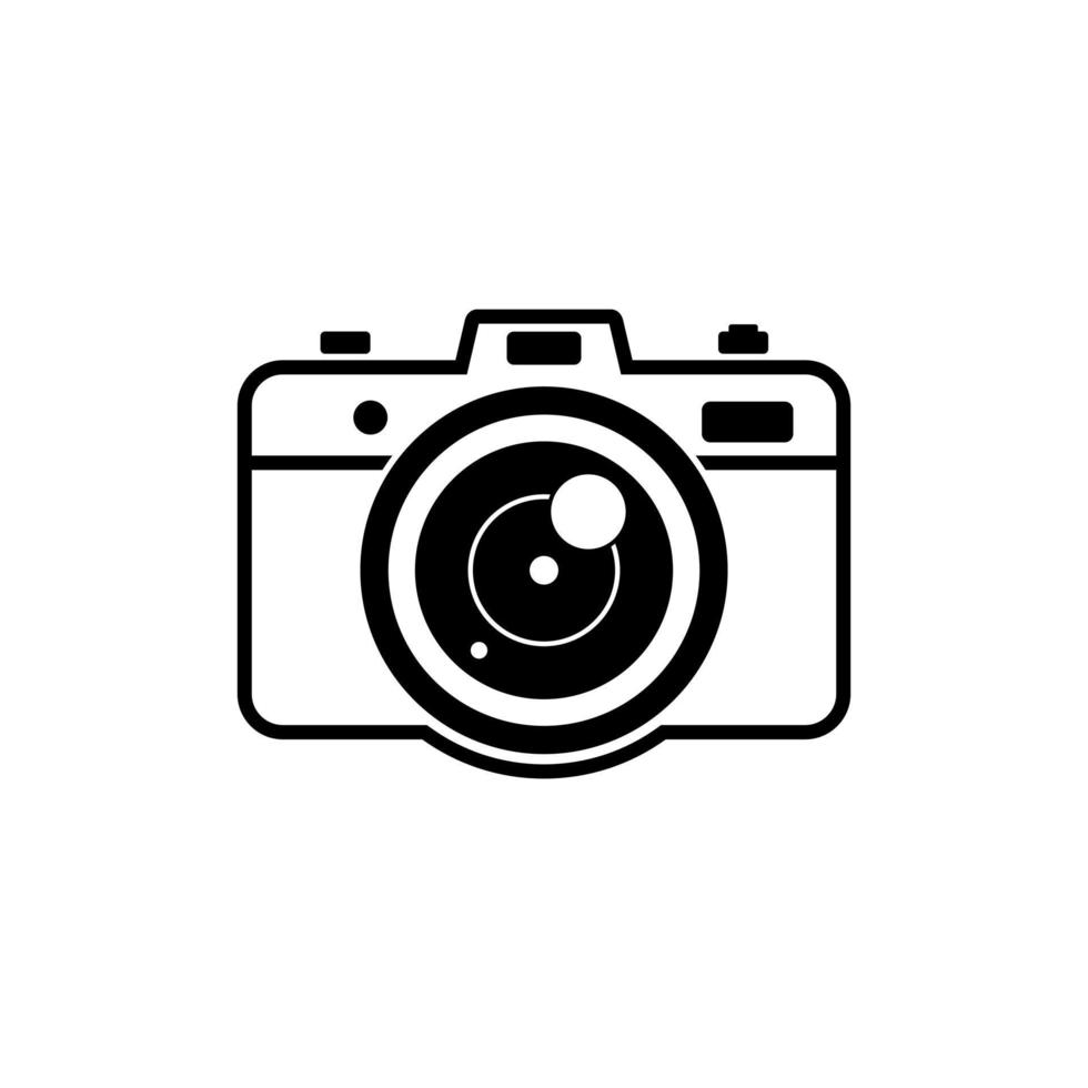 iconos de la cámara de fotos. ilustración de diseño de vector de icono de cámara fotográfica. signo simple de cámara de fotos. vector del logotipo de la cámara de fotos.