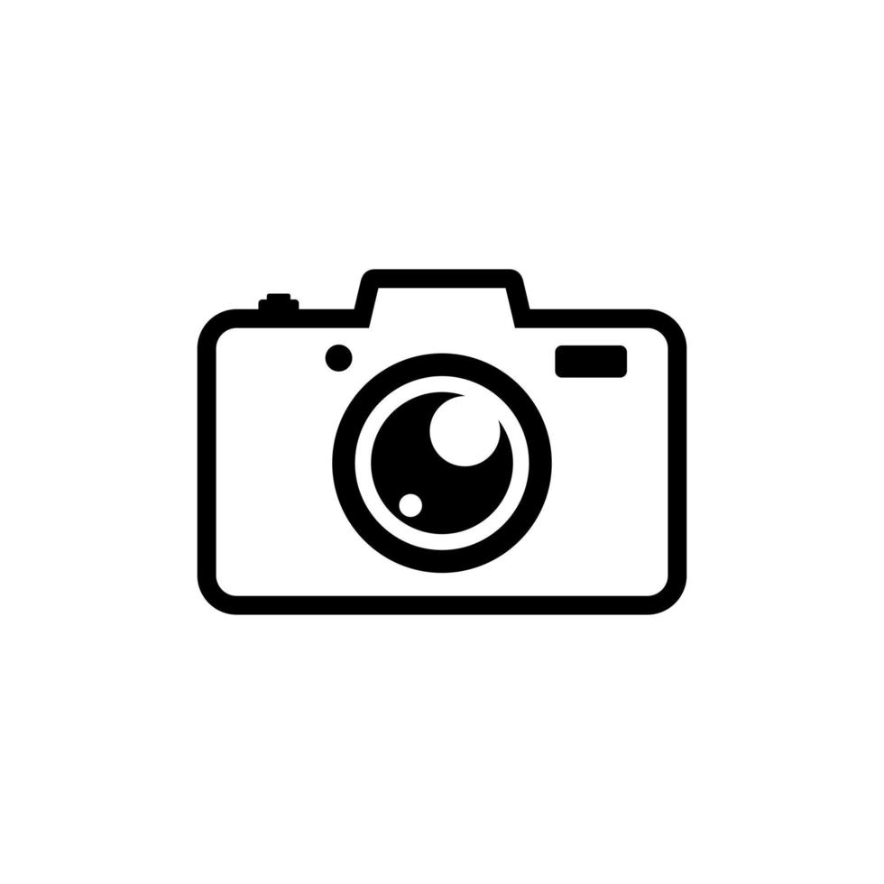 iconos de la cámara de fotos. ilustración de diseño de vector de icono de cámara fotográfica. señal simple de cámara de fotos. vector del logotipo de la cámara de fotos.