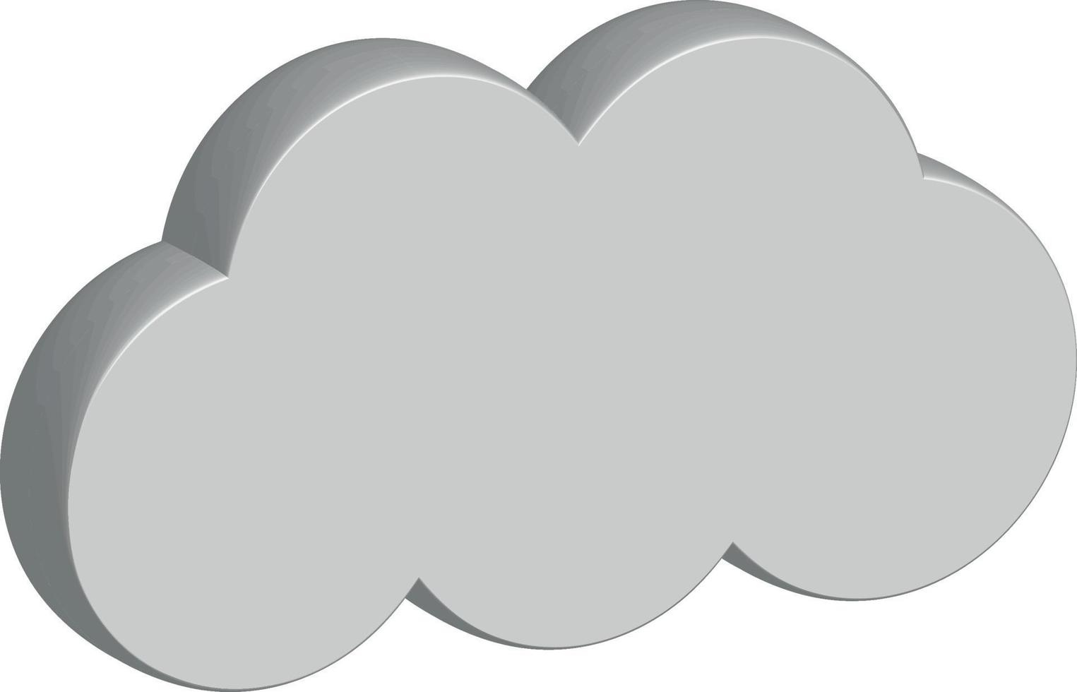 3d cloud icon vector