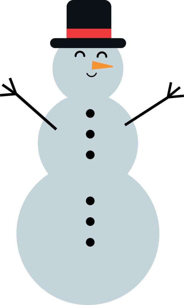 Happy snowman icon vector