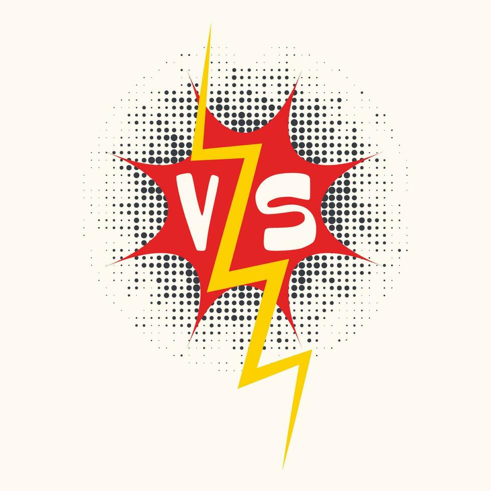 cómic versus vector de logotipo