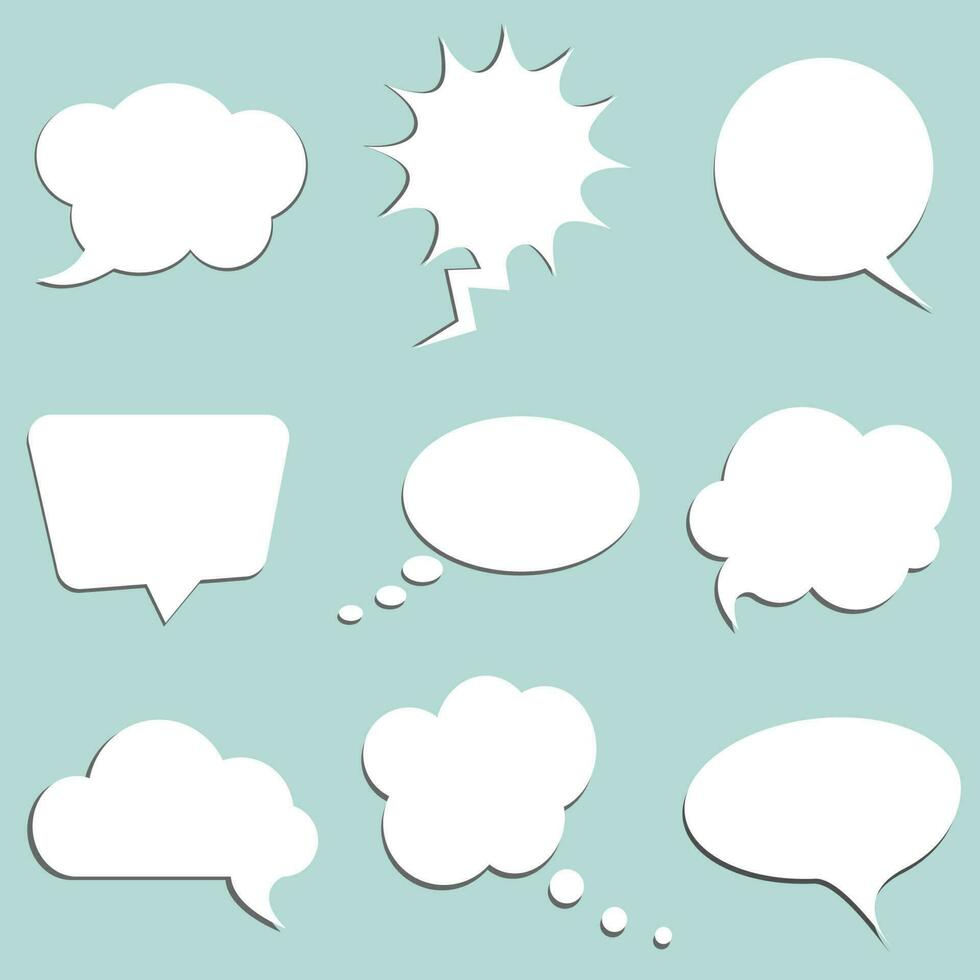 Comic book callout speech bubbles vector