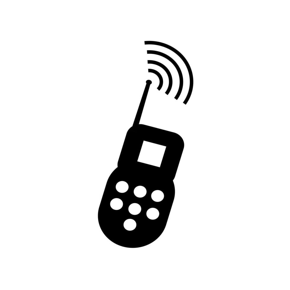 Portable radio transmitter vector icon illustration on white background