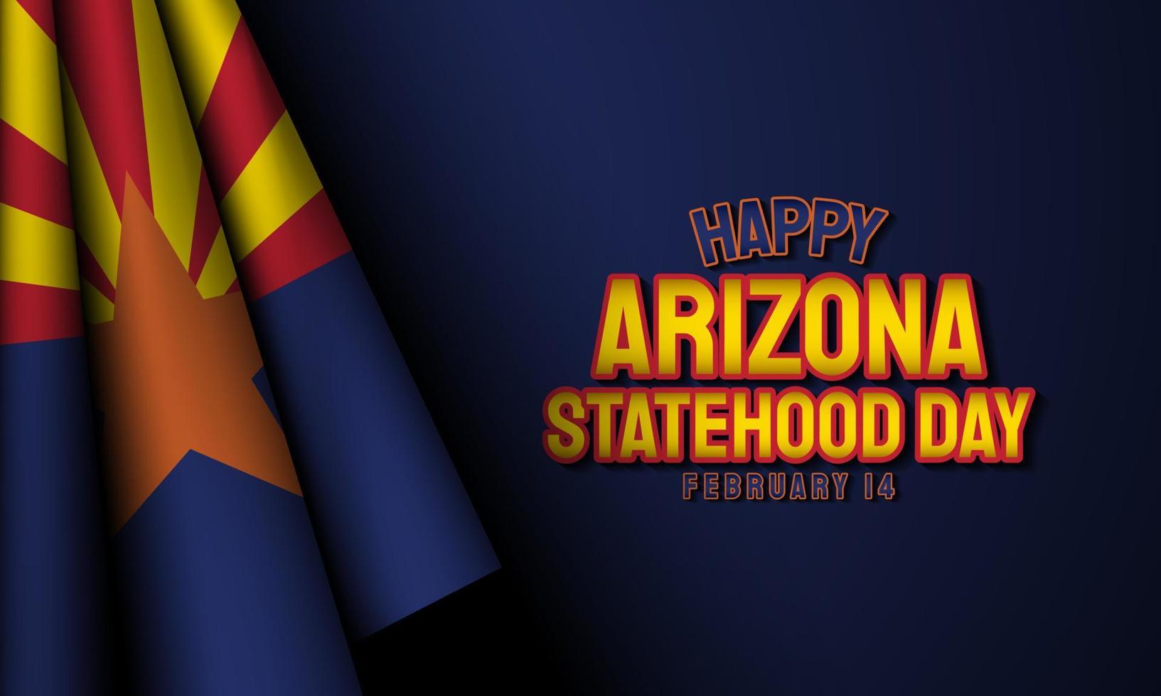 Arizona Statehood Day Background Design. Vector Illustration.