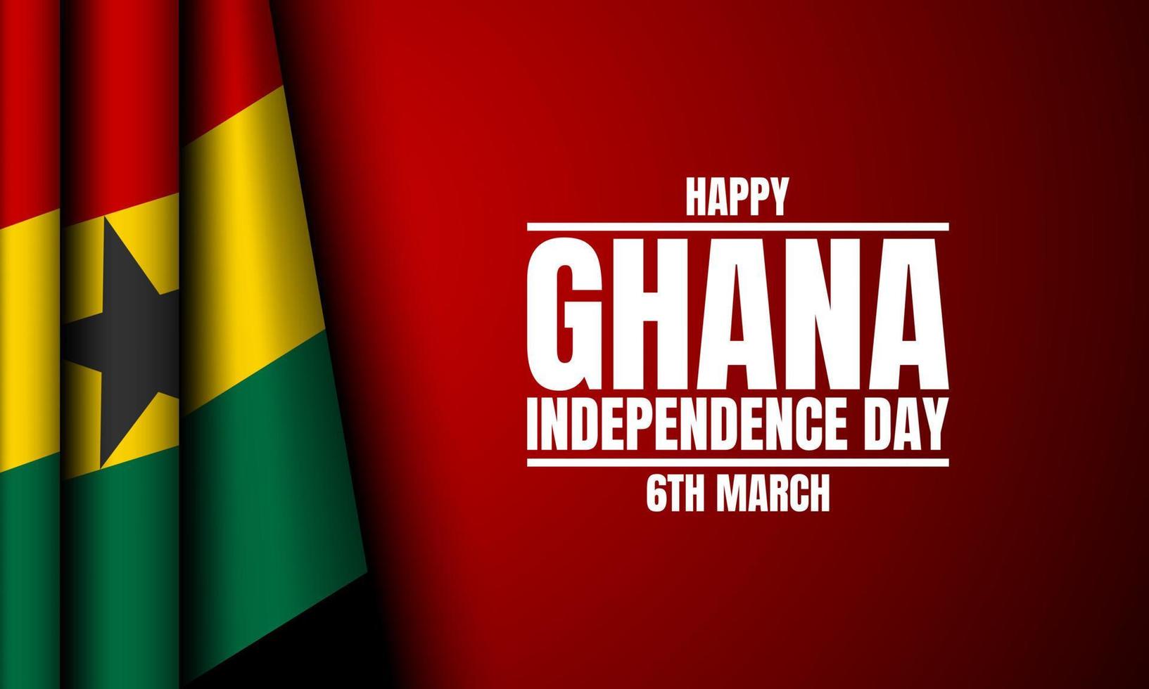 diseño de fondo del día de la independencia de ghana. vector