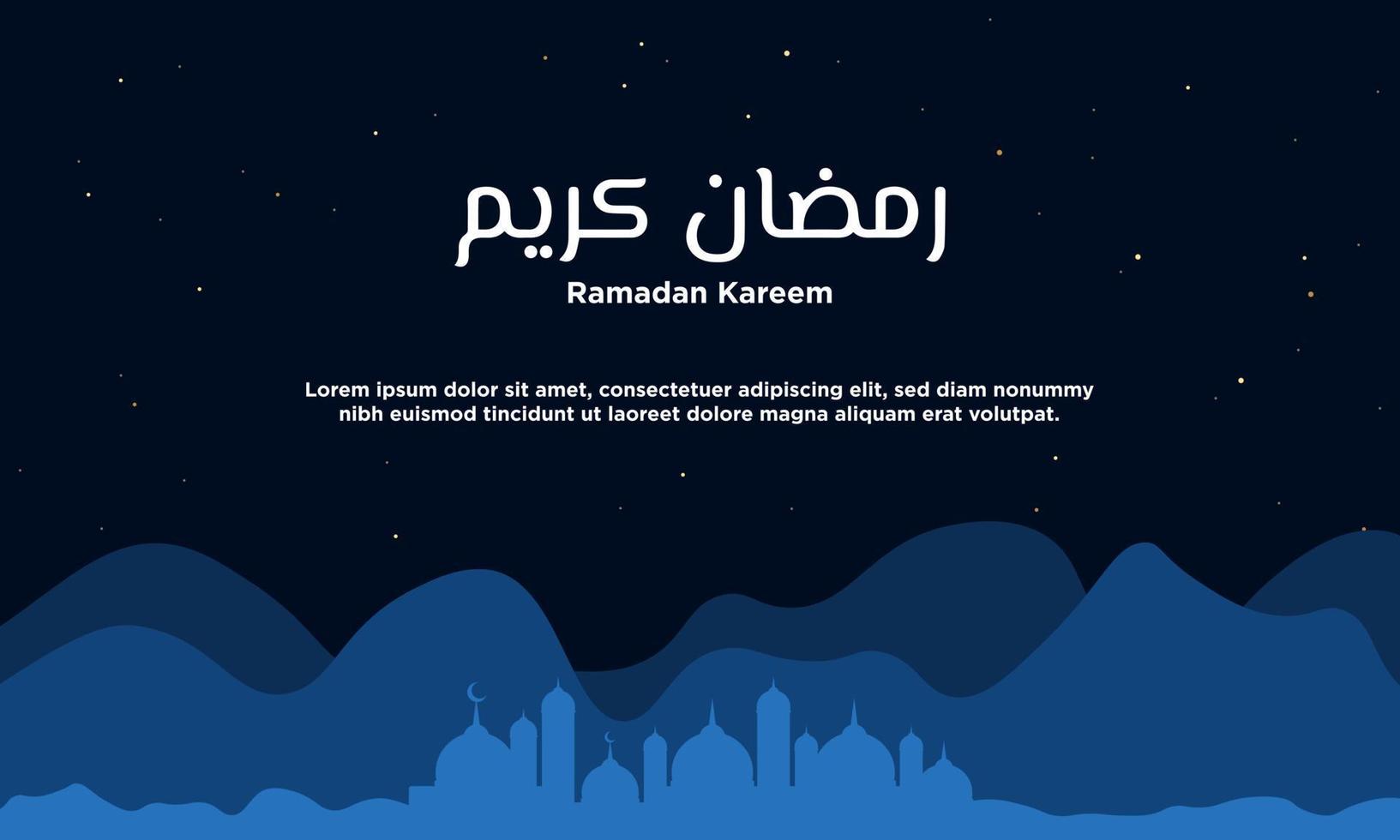 Ramadan Kareem Background Design. Vector Illustration.