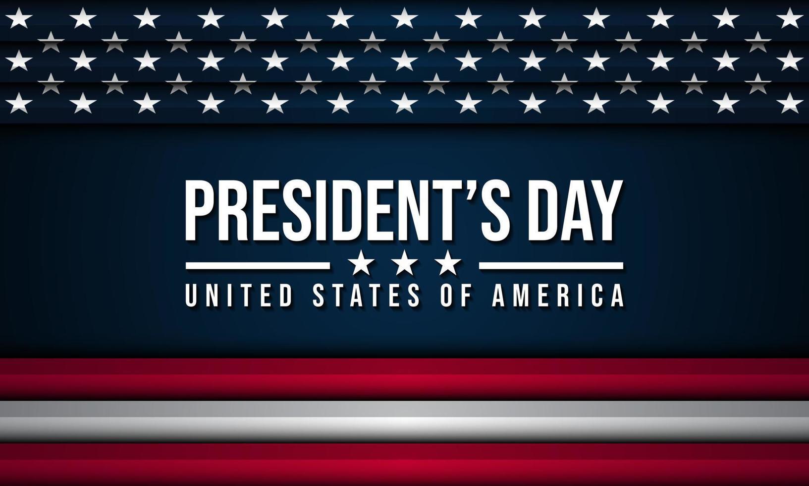 President's Day Background Design. vector