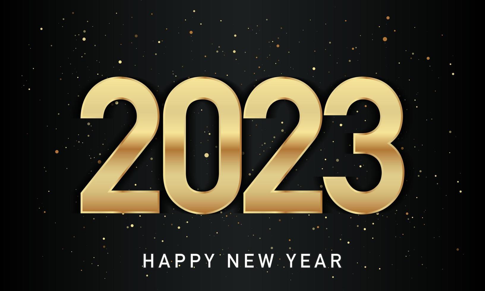 2023 Happy New Year Background Design. Vector Illustration.