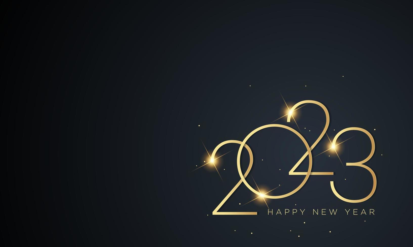 2023 Happy New Year Background Design. Greeting Card, Banner, Poster. vector