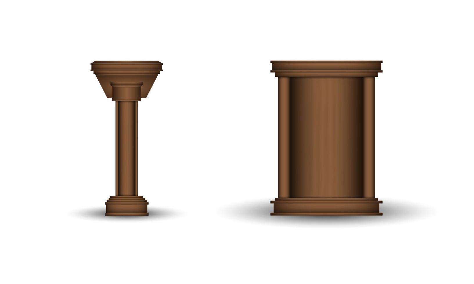 illustration of two wooden podiums vector