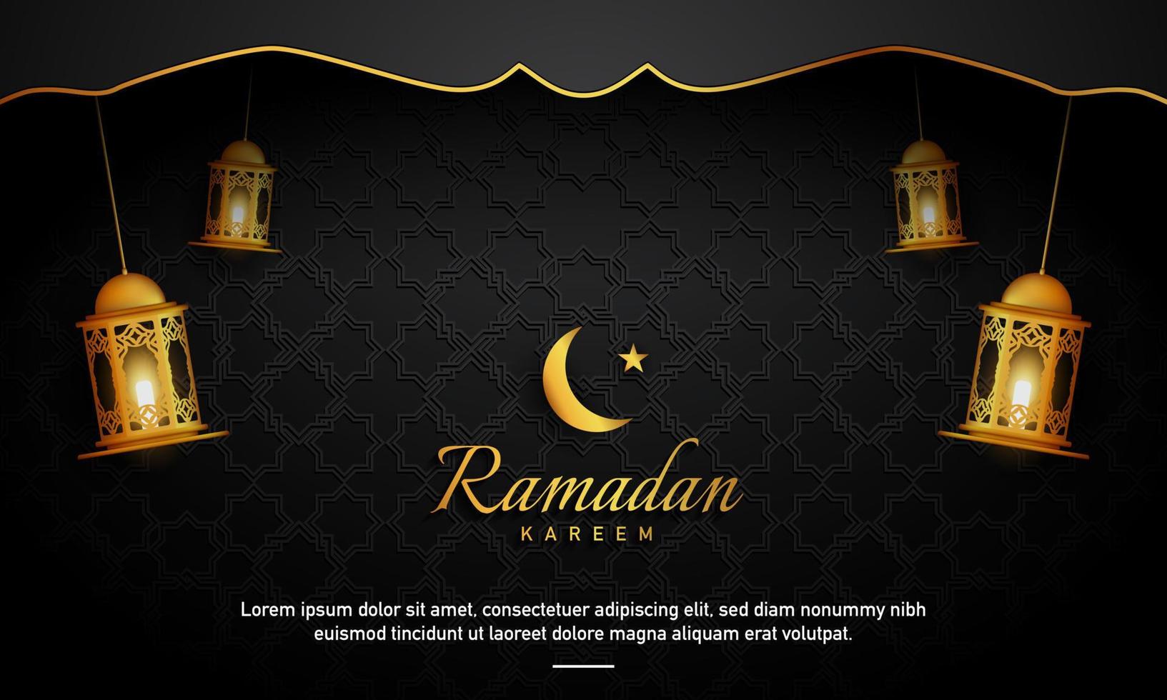 Ramadan Kareem Background Design. Vector Illustration.