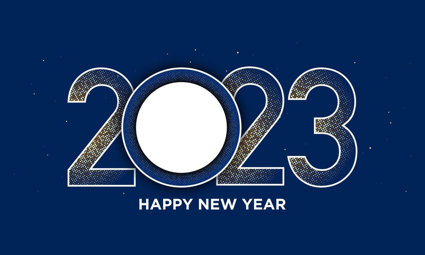 2023 Happy New Year Background Design. Vector Illustration.