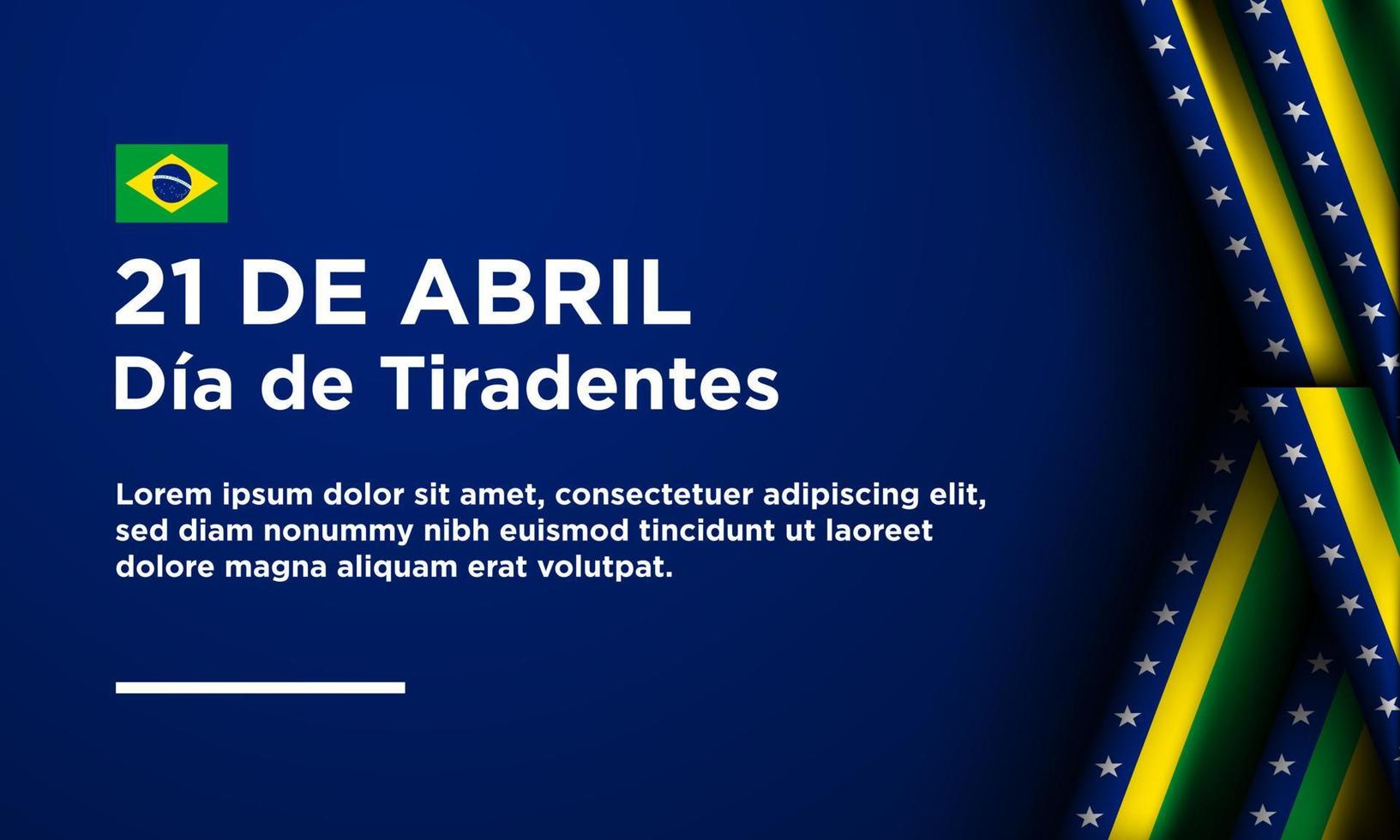 diseño de fondo del día de tiradentes vector