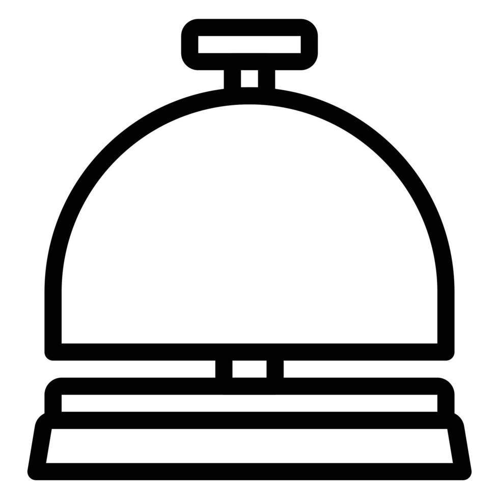 icono de campana de hotel simple vector