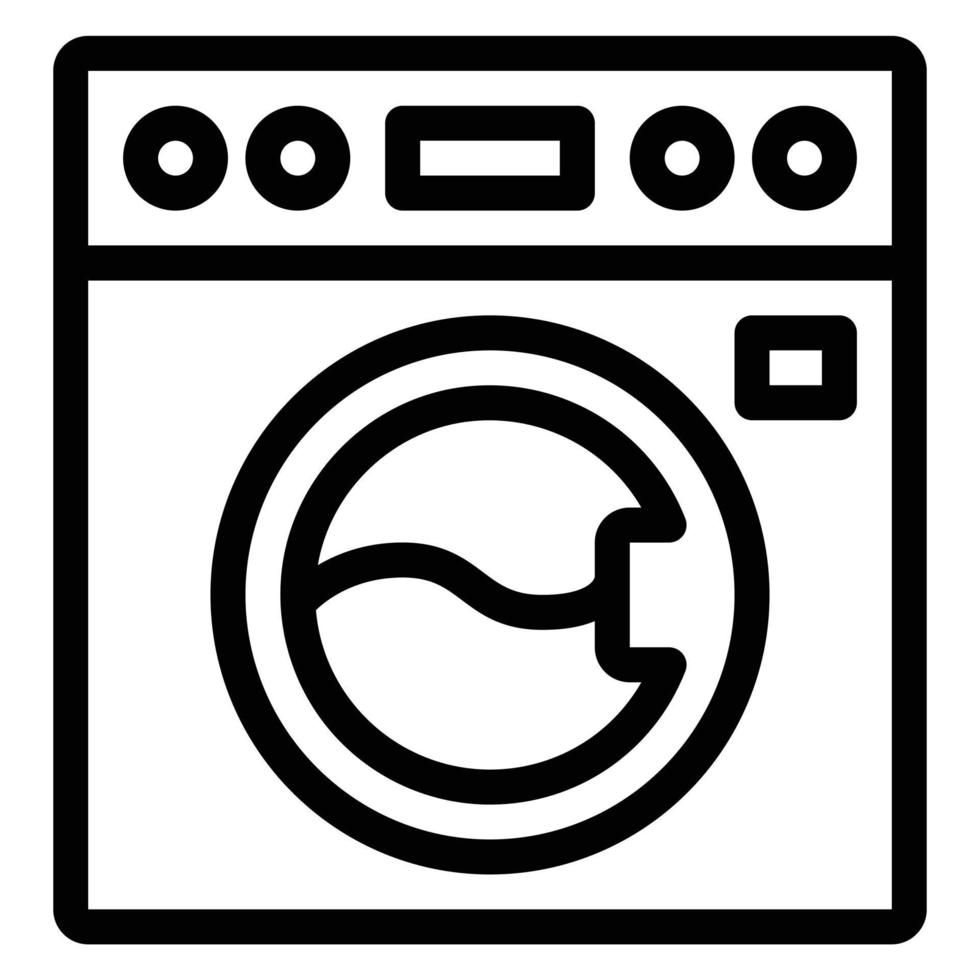 simple washing machine icon vector