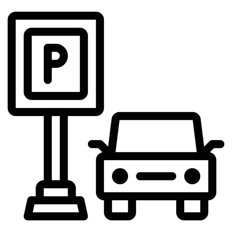 simple parking icon vector