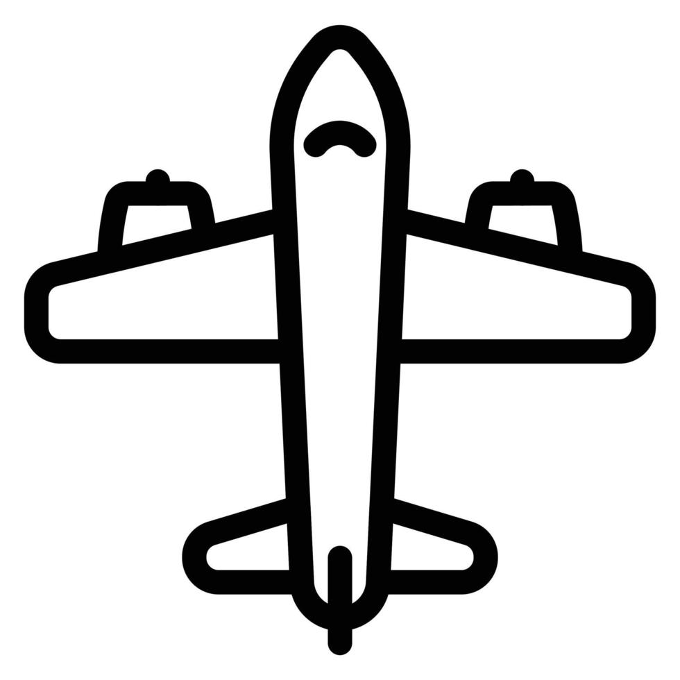 simple airplane icon, editable, 48 pixel vector