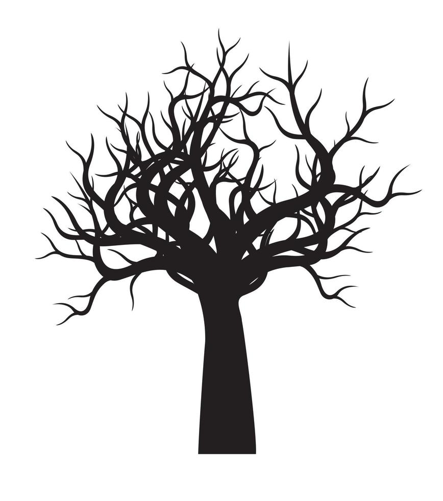 árbol negro ilustración vectorial vector