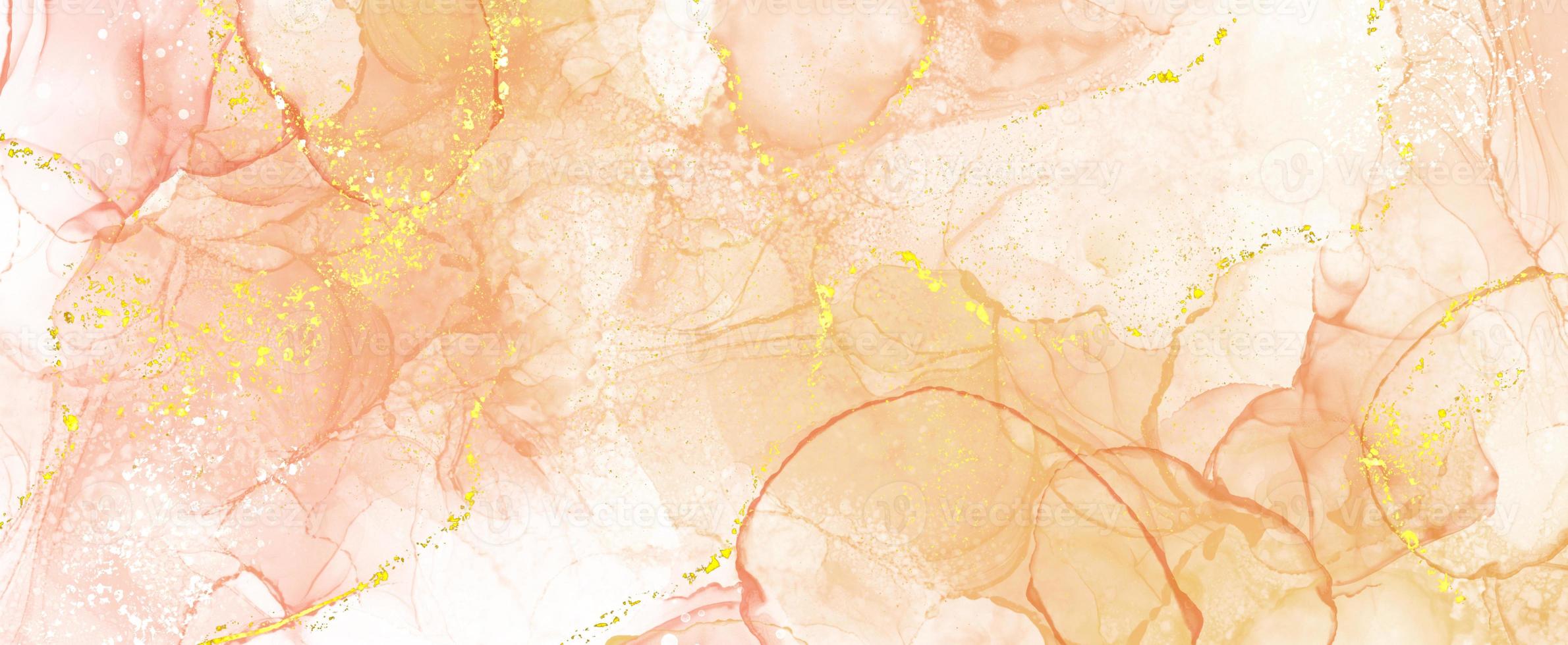 Orange and white alcohol ink texture for wallpaper photo