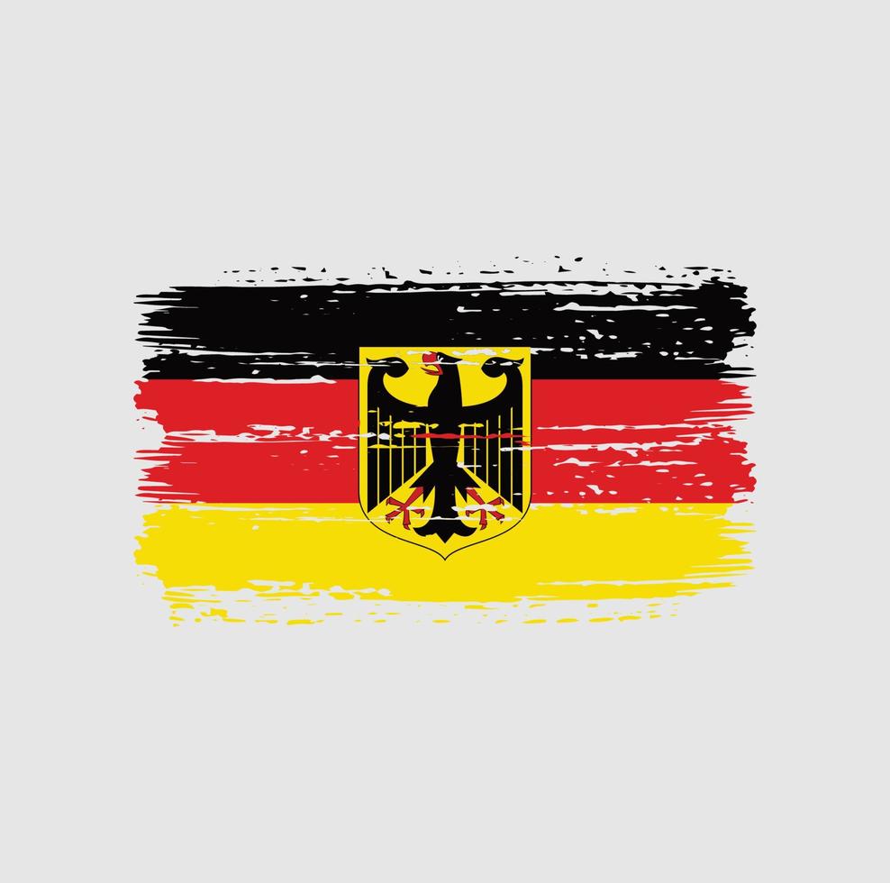 trazos de pincel de bandera de alemania. bandera nacional vector