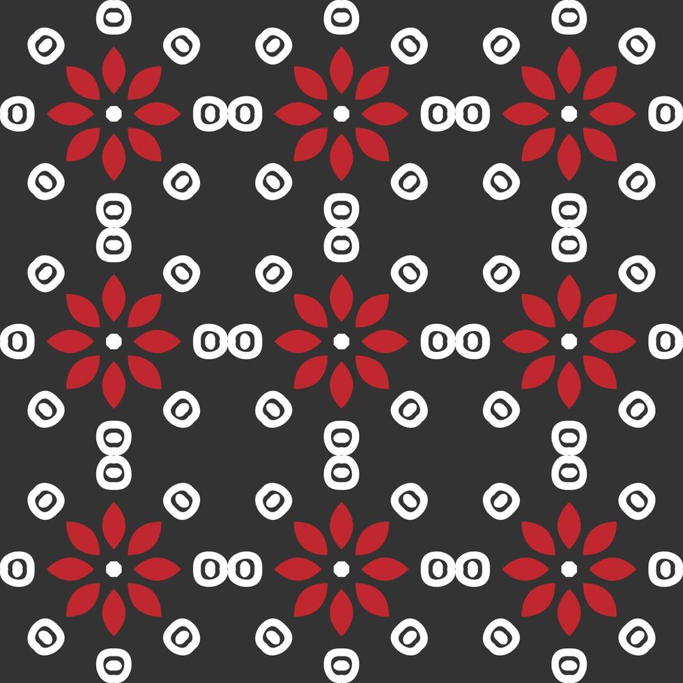 batik floral seamless pattern design vector