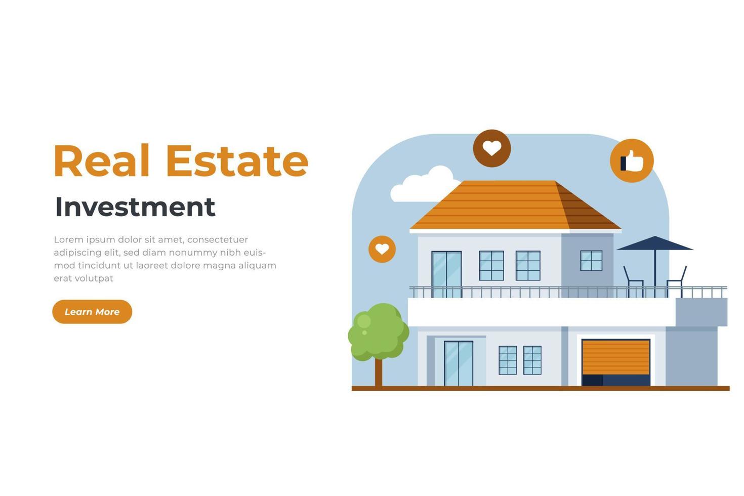 Real estate investment illustration design concept vector