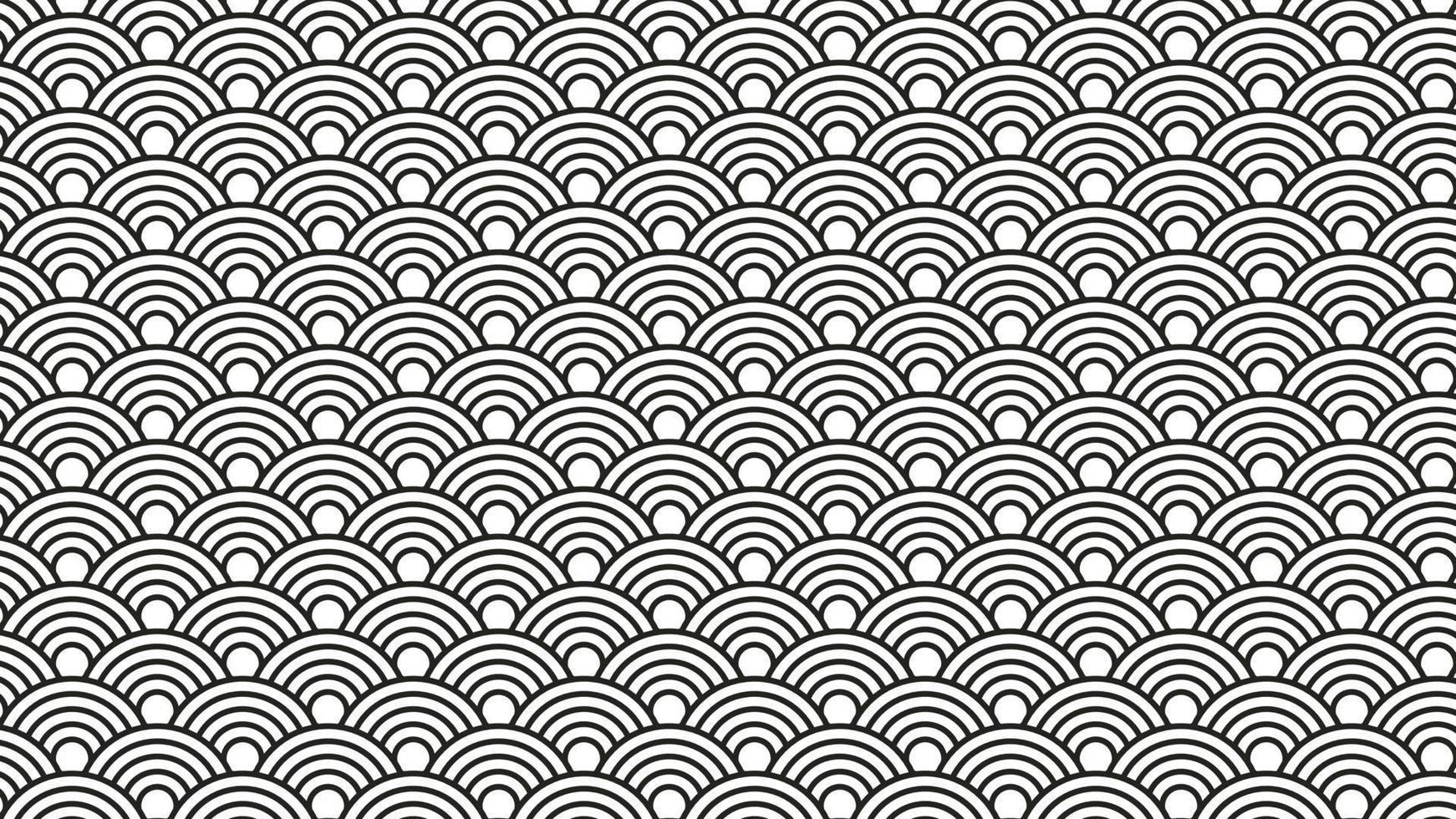 Wave Style Japanese Pattern Background vector