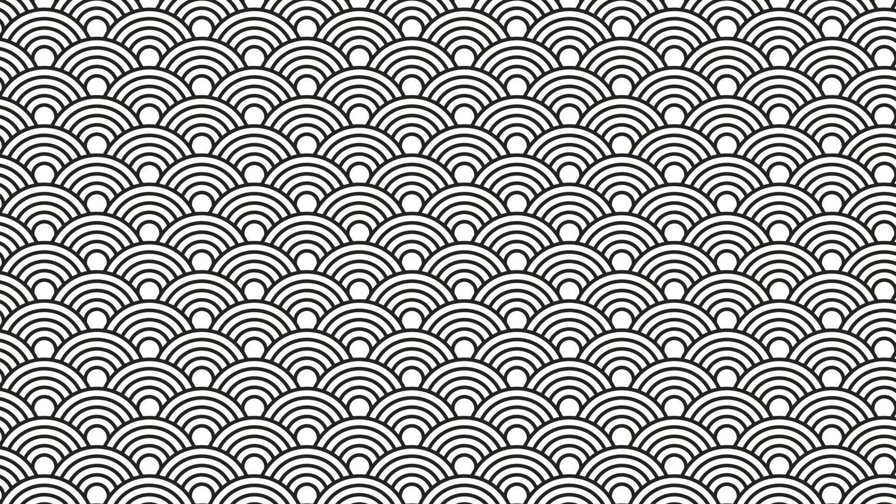 Wave Style Japanese Pattern Background vector