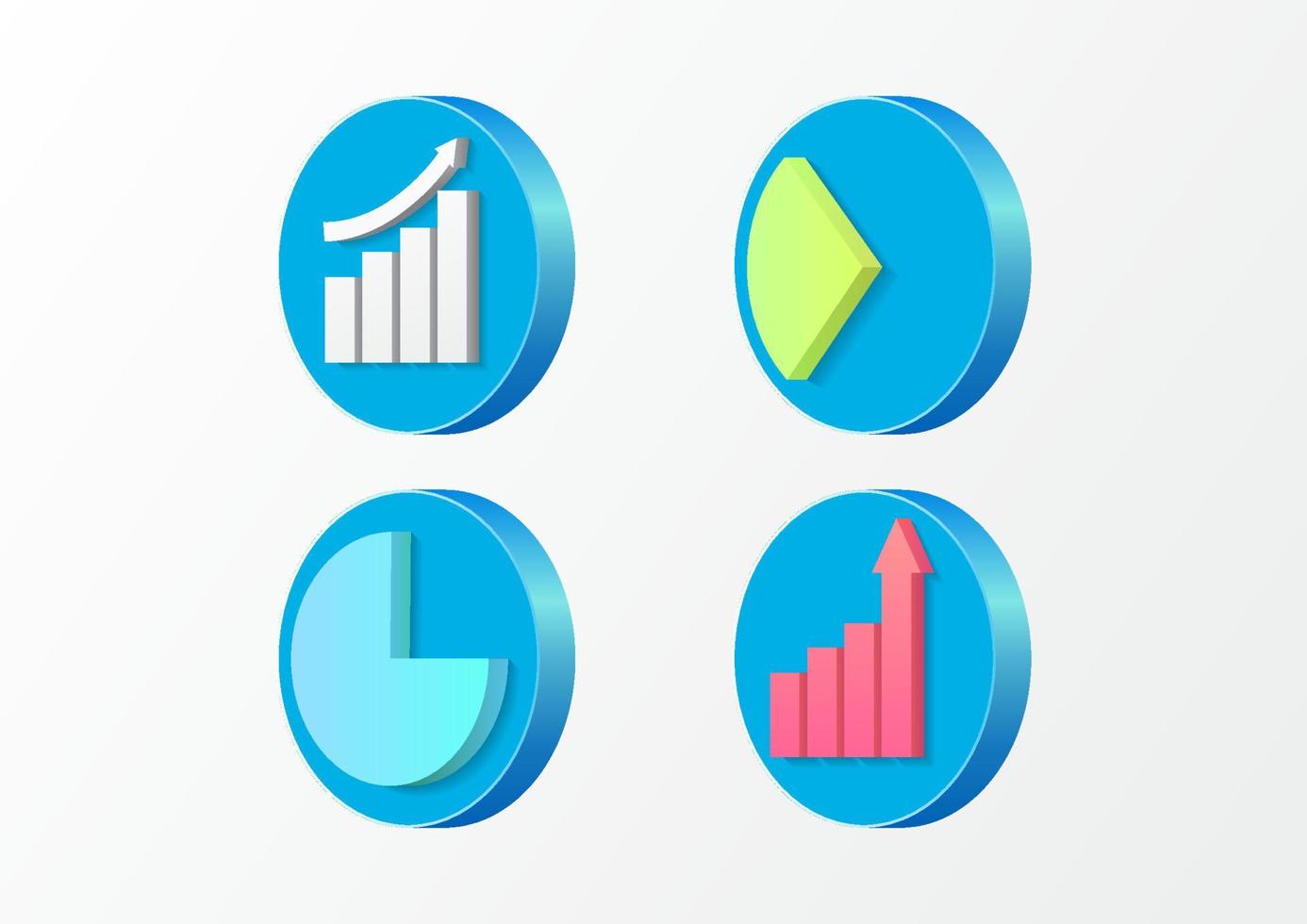 graphic or chart icon set. vector