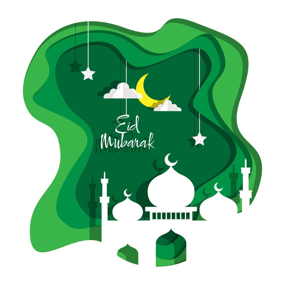 Ramadan paper cutting art design. Suitable for Ramadan products vector