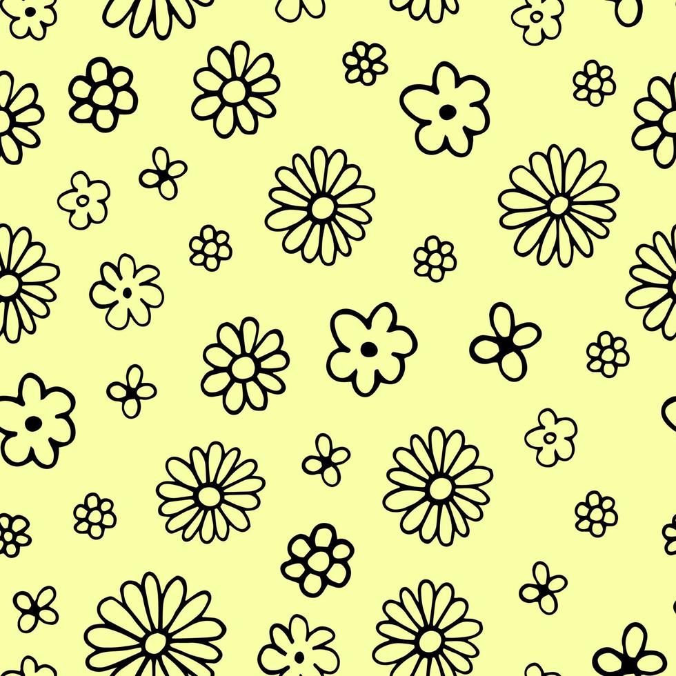 Seamless pattern of spring flowers. Digital scrap paper vector