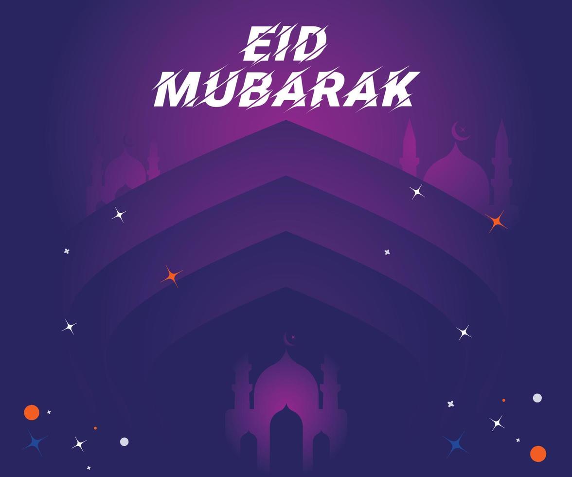 Eid Mubarak Islamic Background design vector