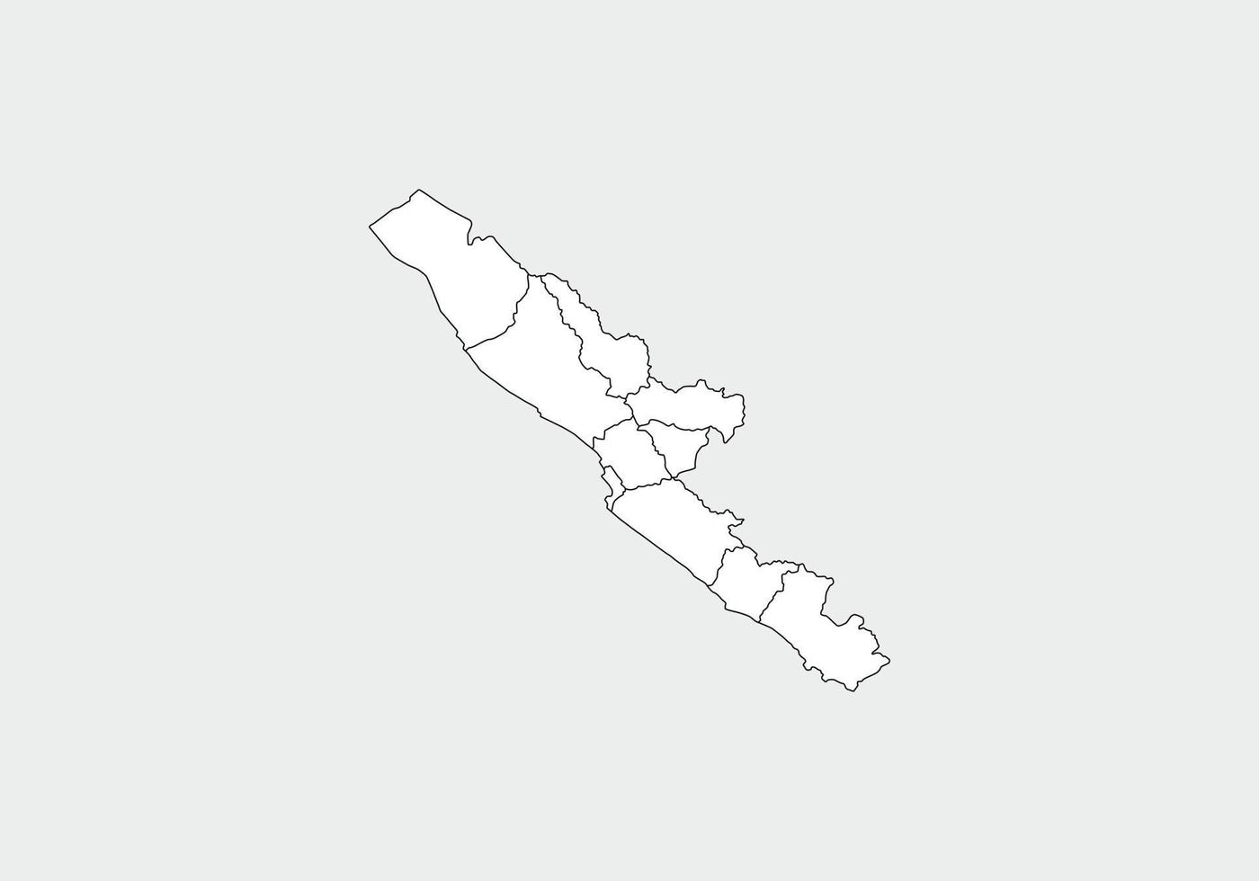 simple mapa administrativo, político y de carreteras mapa vectorial de la isla indonesia de java vector