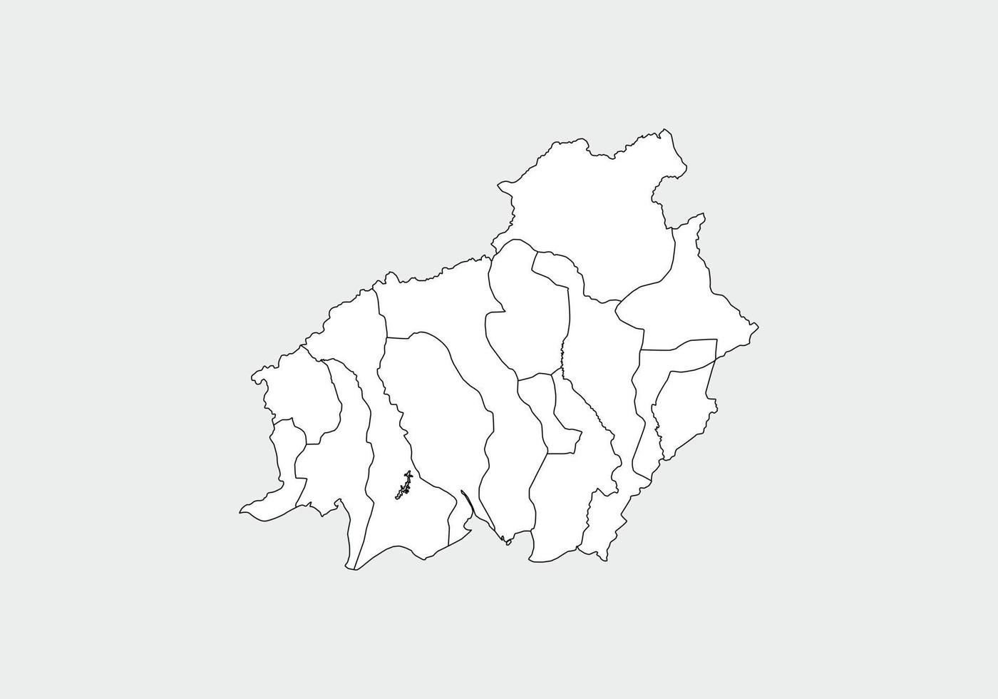 simple administrative,political and road map vector map of indonesian island java